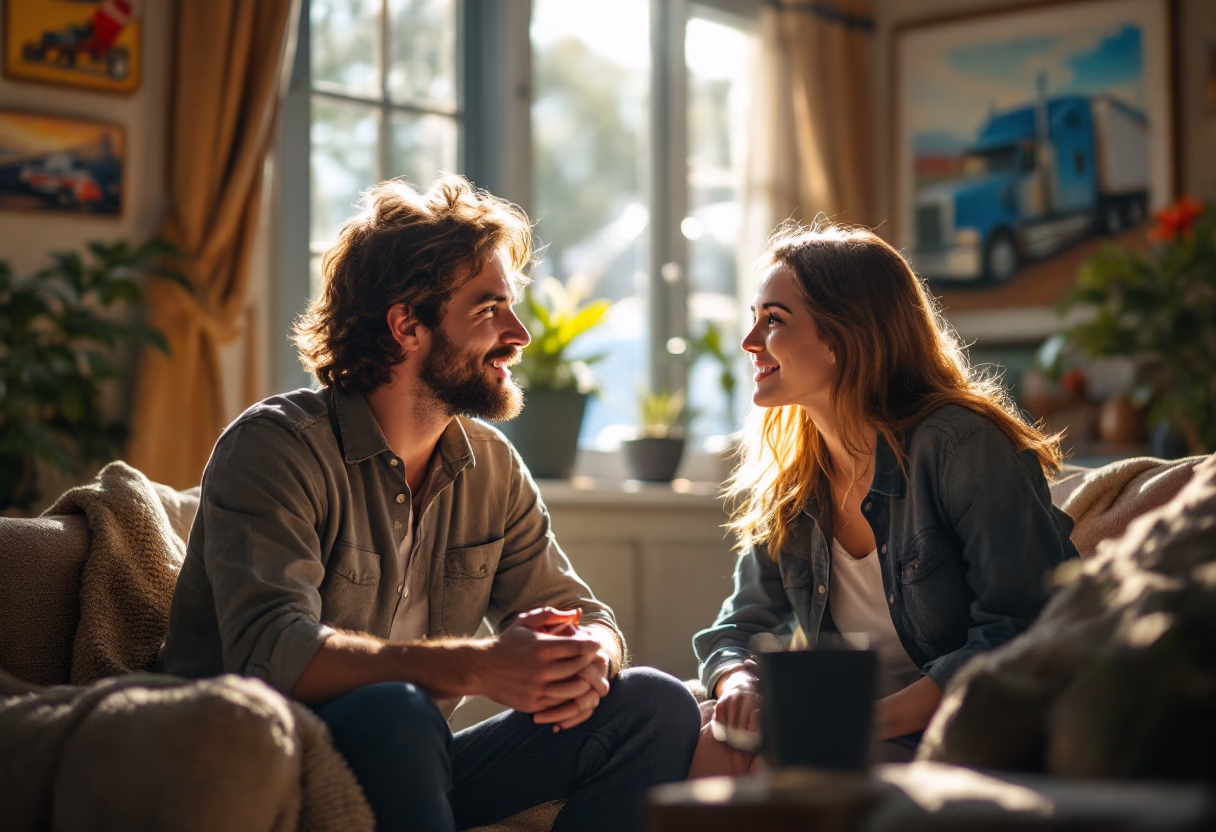 image of job interview (for a trucking company)