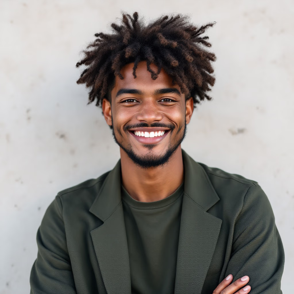 [headshot] image of customer (for a tech gadgets store)