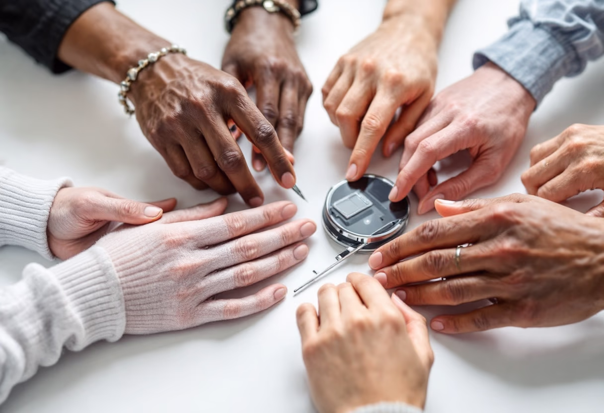 image of diverse group collaboration (for a hr tech)