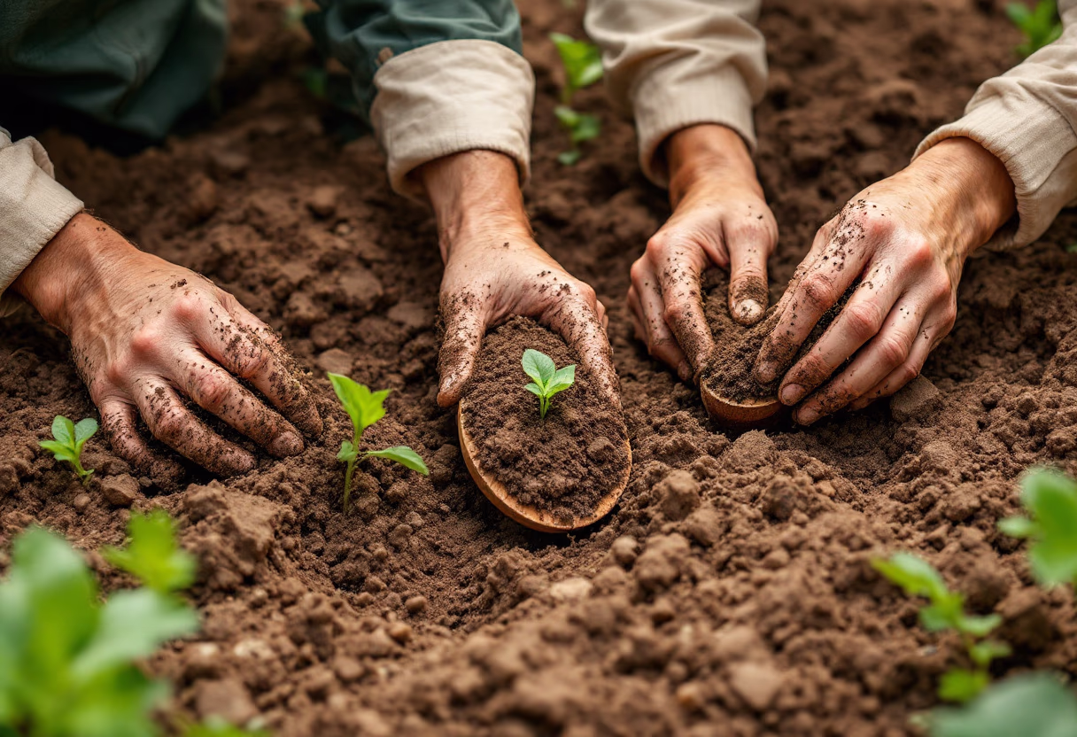 image of team in field work (for a food and agtech)