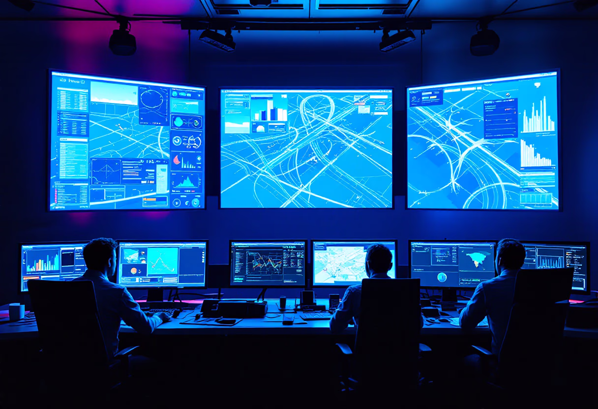 image of a traffic control center (for a mobility and transportation)