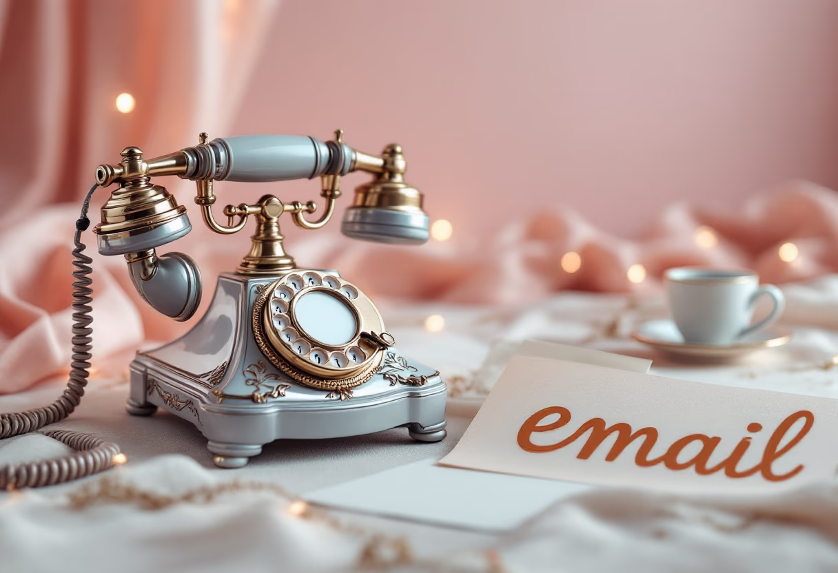 image of a telephone and email sign