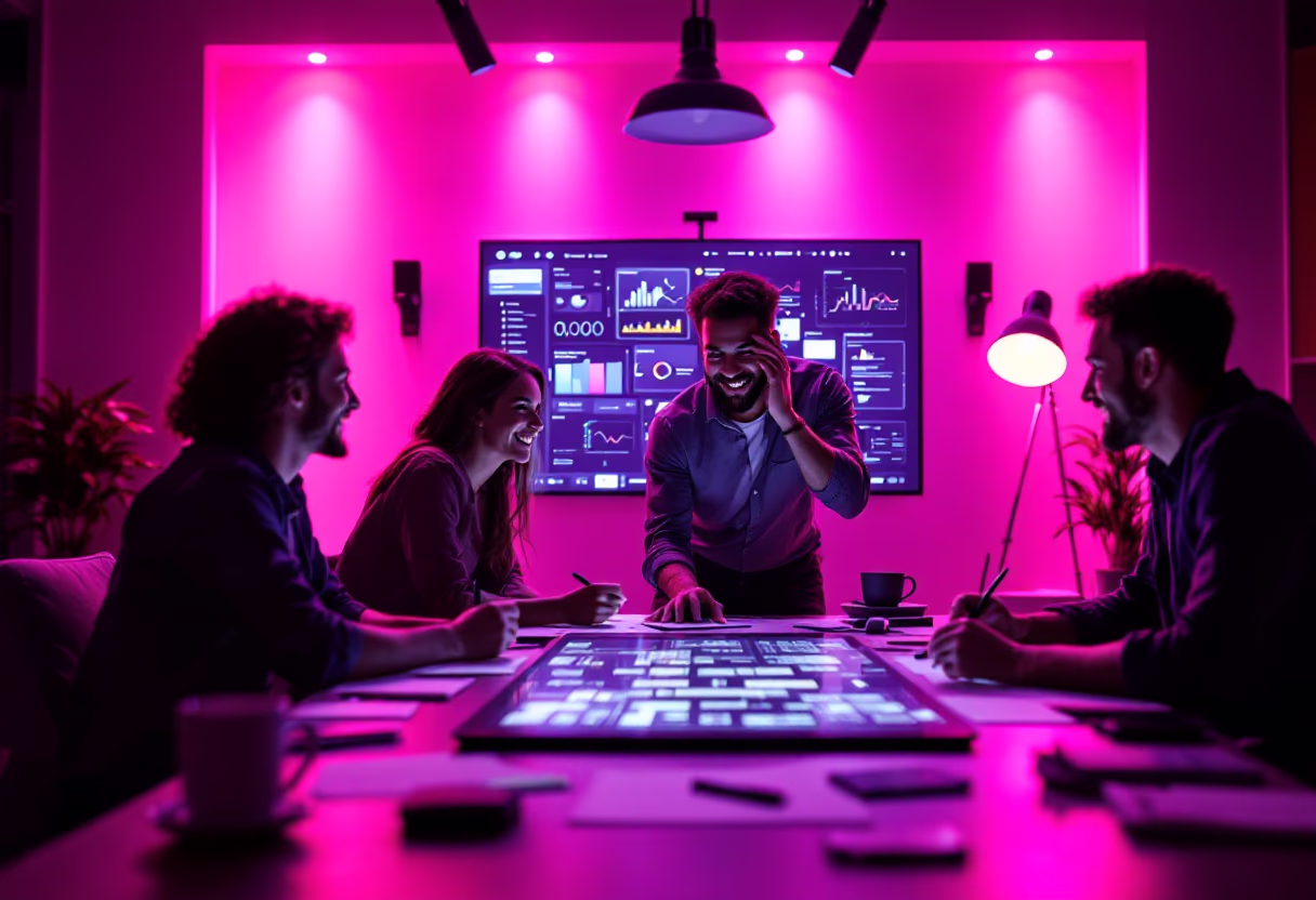 image of an office collaboration scene (for a mobility and transportation)