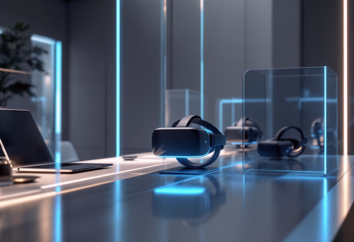 image of collaborative vr tool in action for a corporate teamwork setting