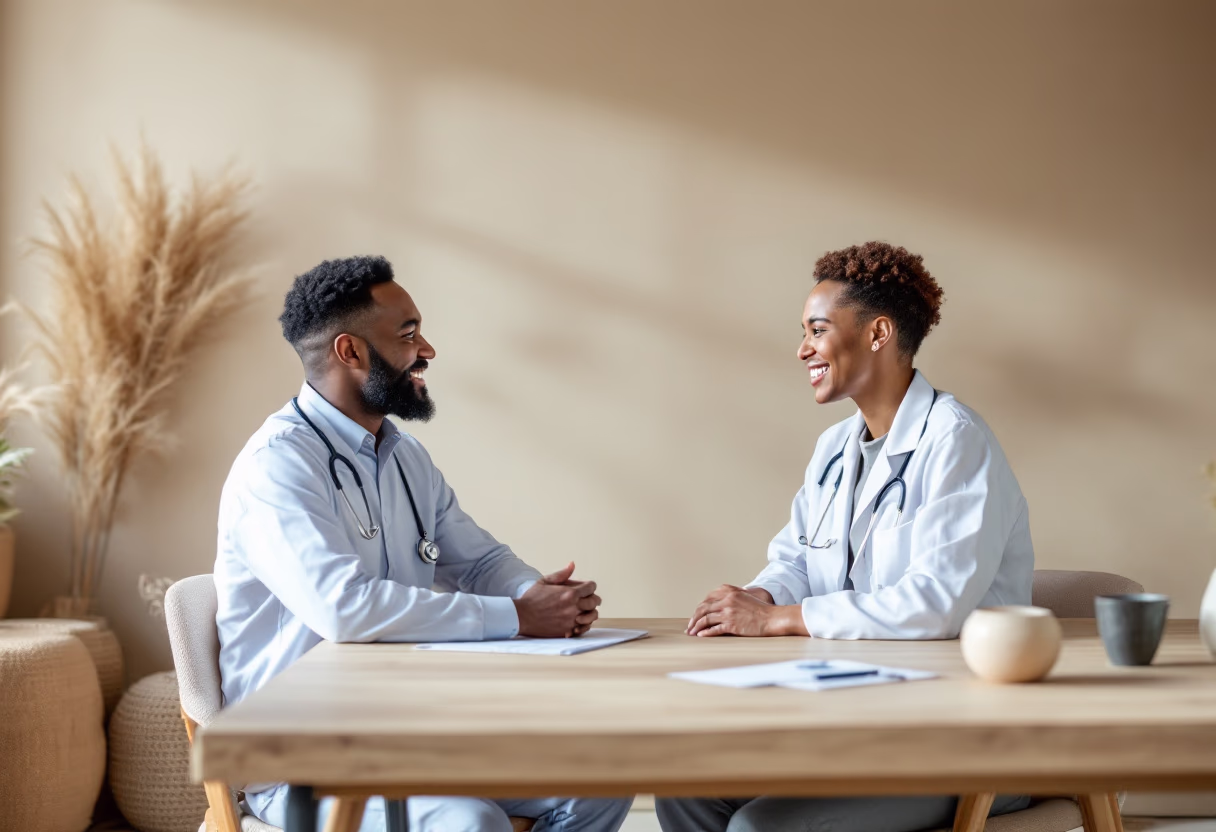 image of a doctor with a patient at a medical clinic