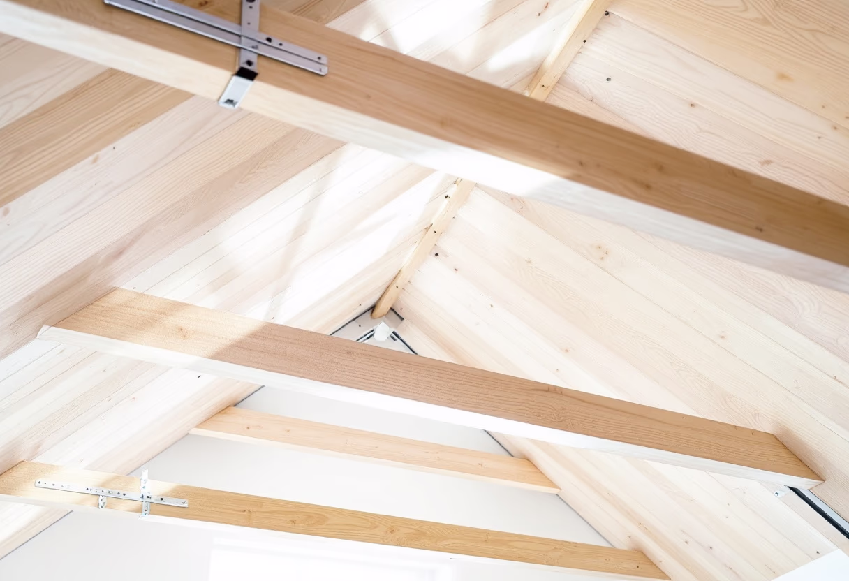 image of inspected roof structure for a home inspector