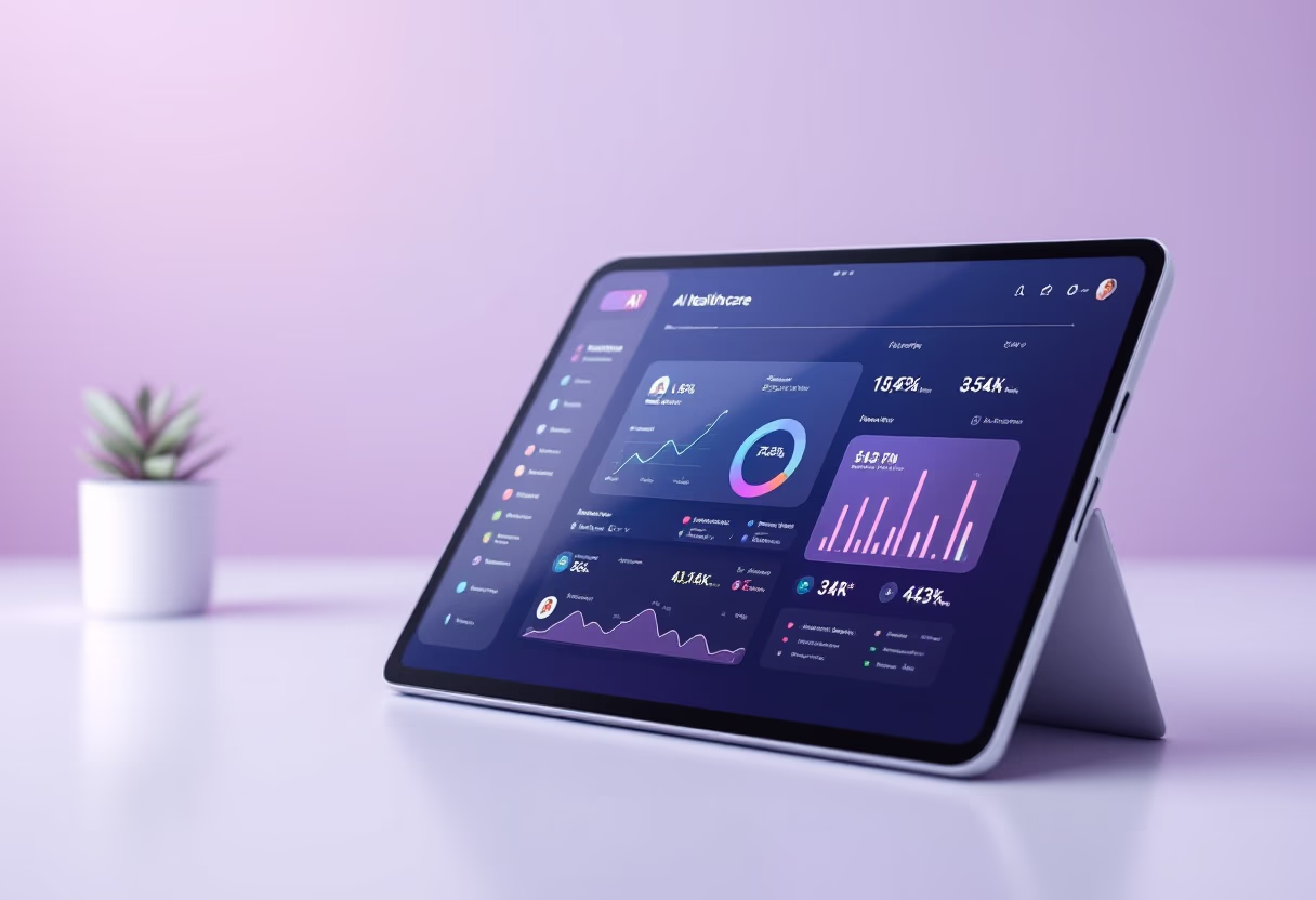 [background image] image of a healthcare professional using ai software