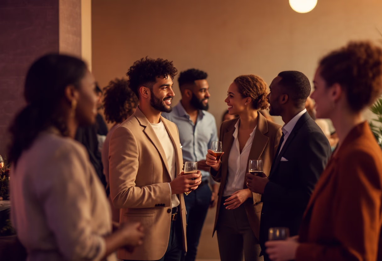 image of networking event attendees (for a legal tech)
