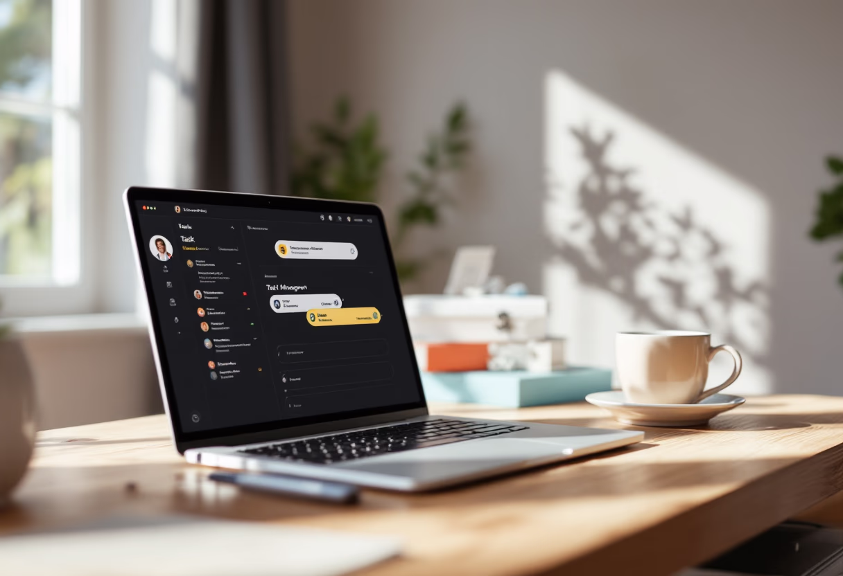 interface of task management module (for a productivity tools business)