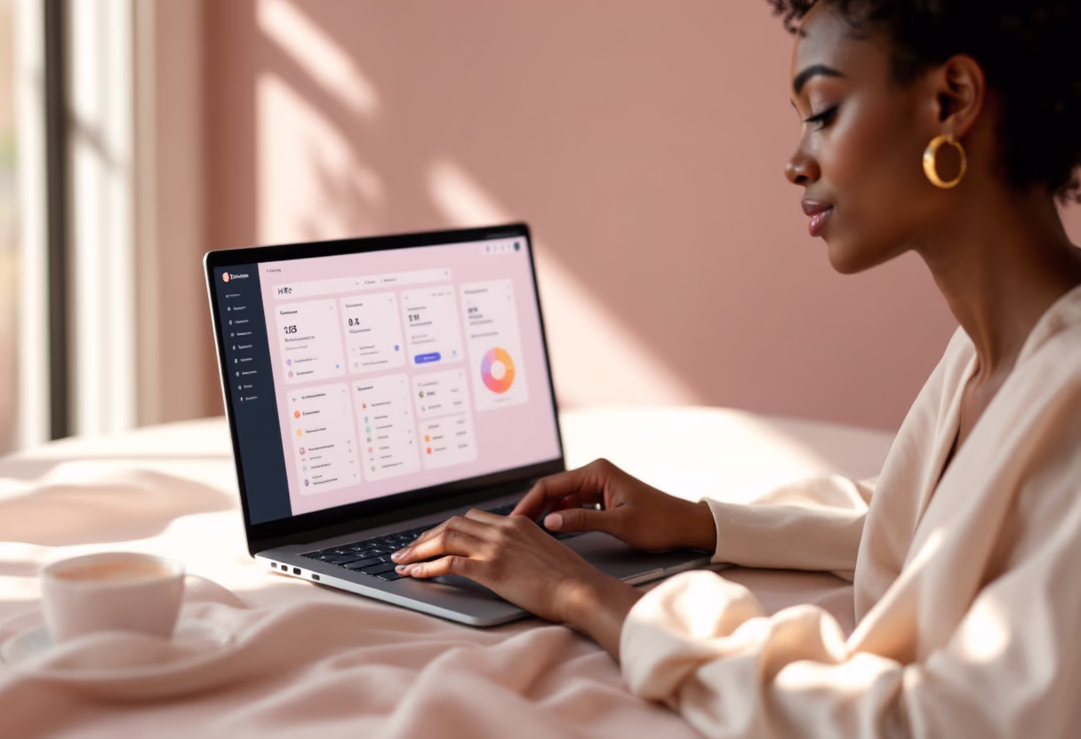 [interface] image of employee interacting with hr software