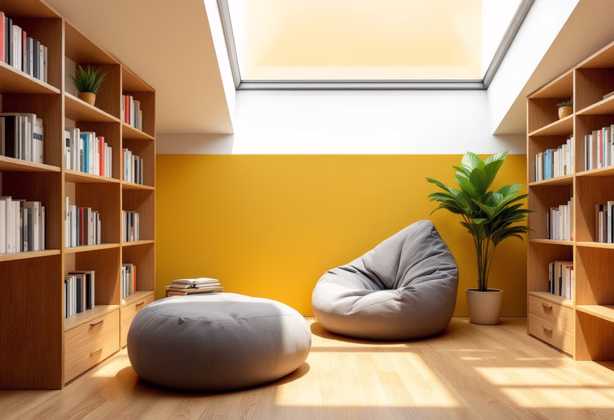 image of cozy reading nook (for a bookstore)