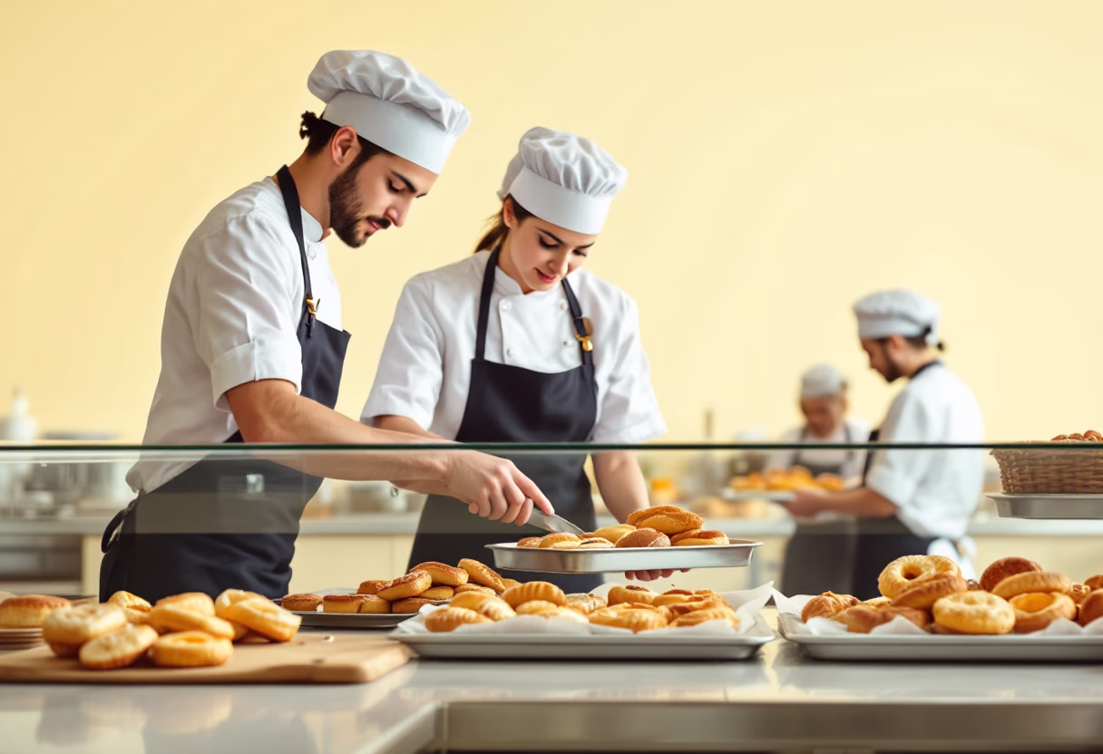 image of bakers in action