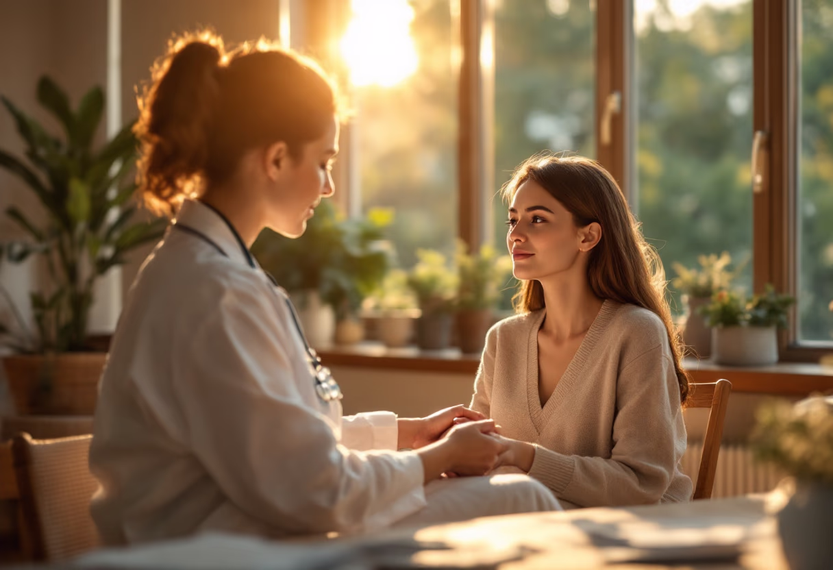 image of a patient receiving treatment (for a medical clinic)