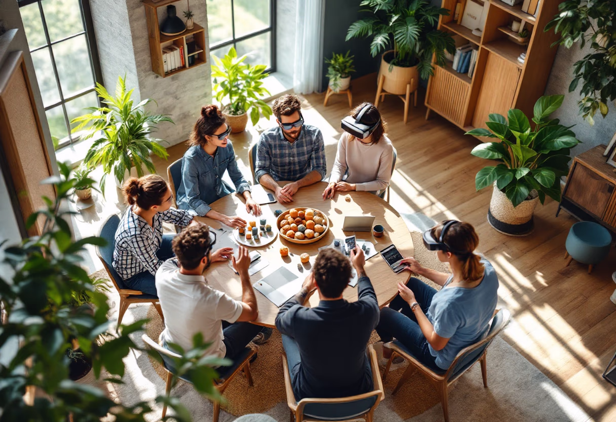 image of team collaborating (for a ar/vr)