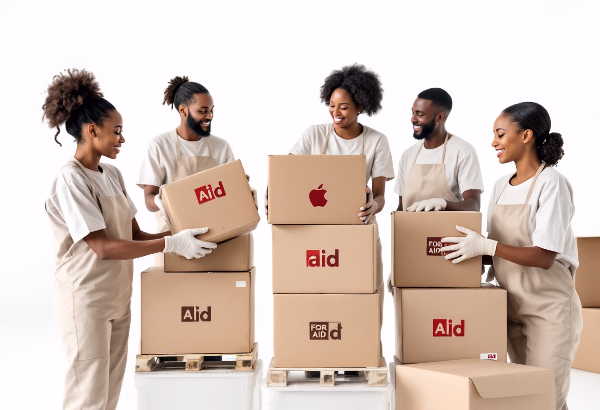 image of volunteers working at an event