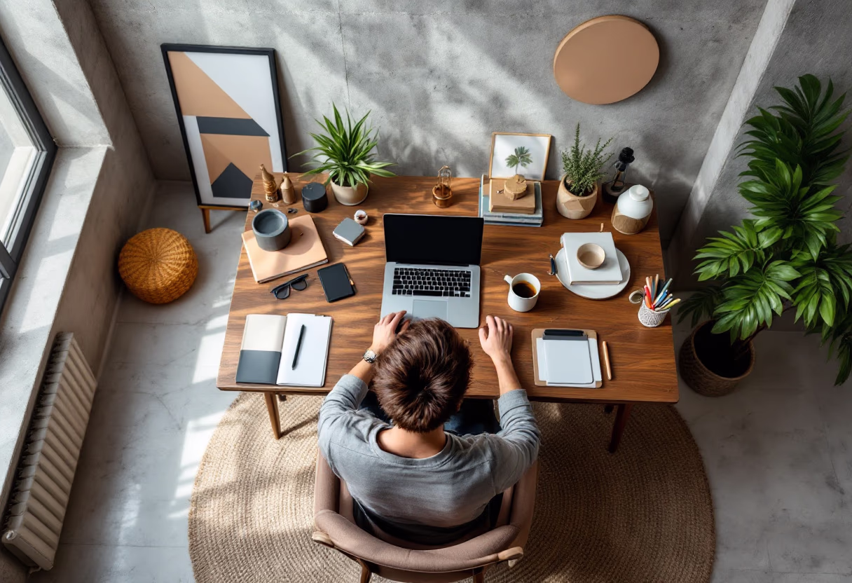 2. image of tutor working on a computer