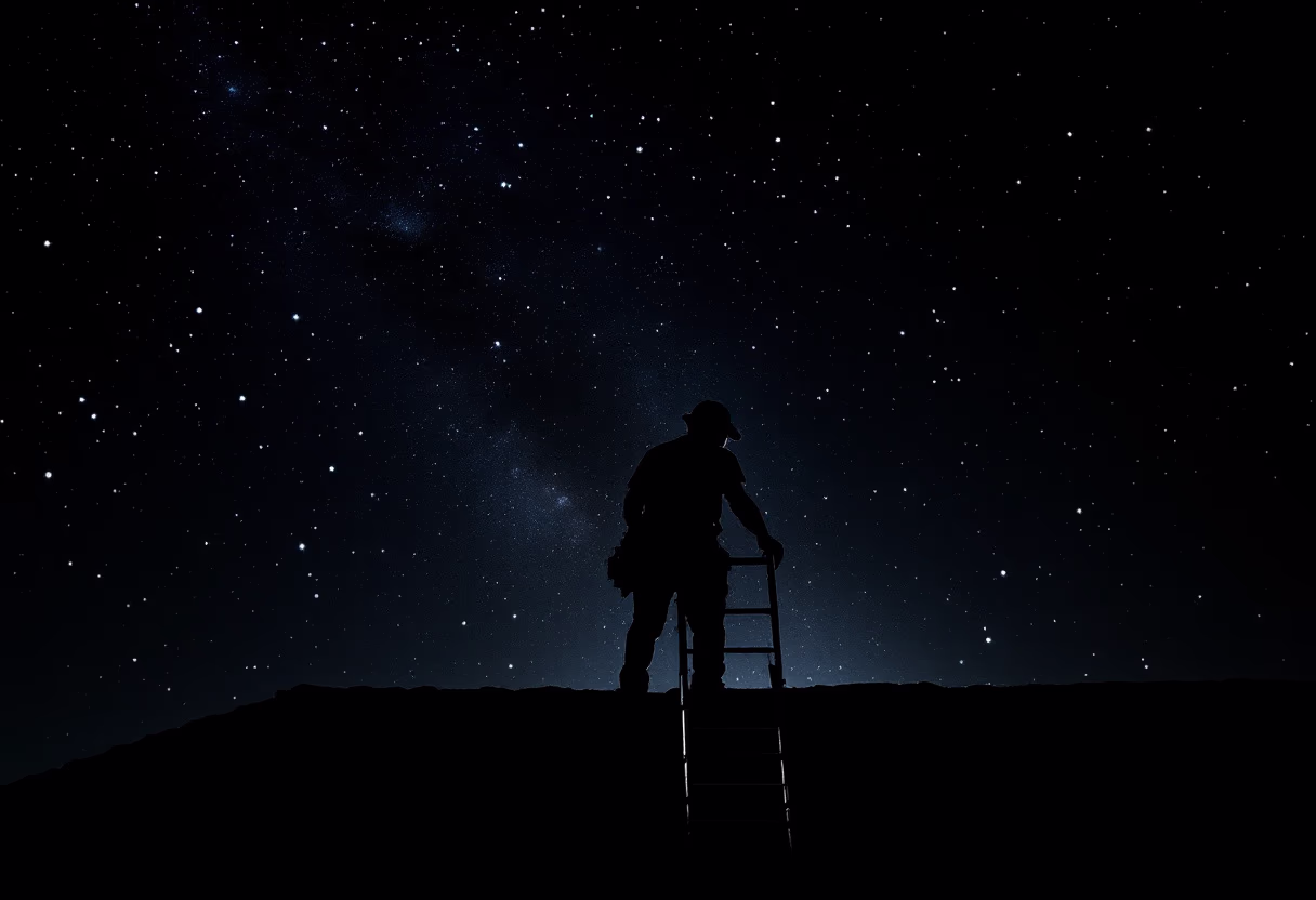 image of contractor on rooftop
