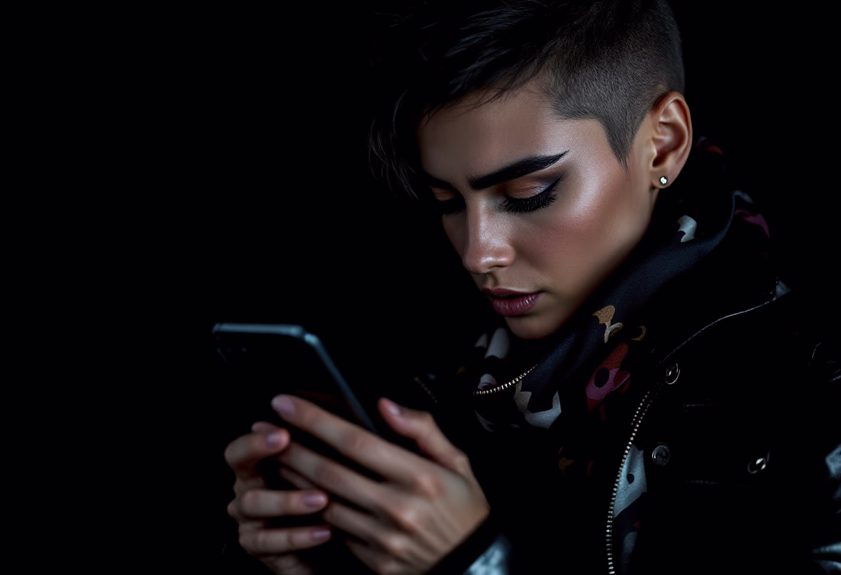 image of a person using a smartphone