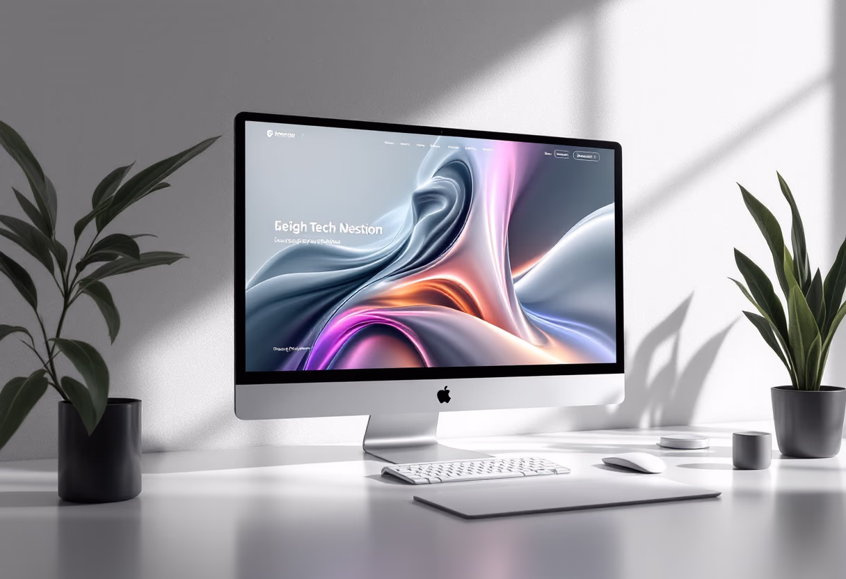 [digital project] image of a website design on a desktop screen (for a web development agency)