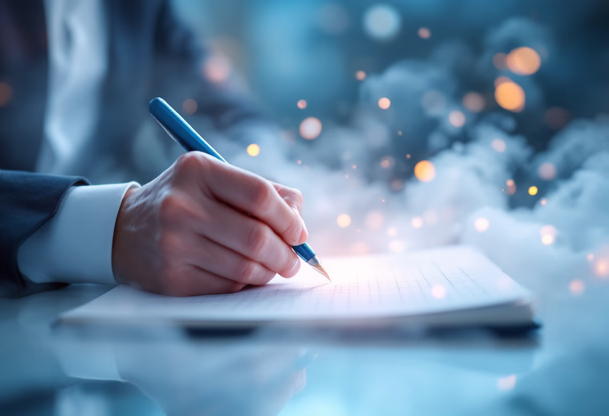 image of writing on notepad