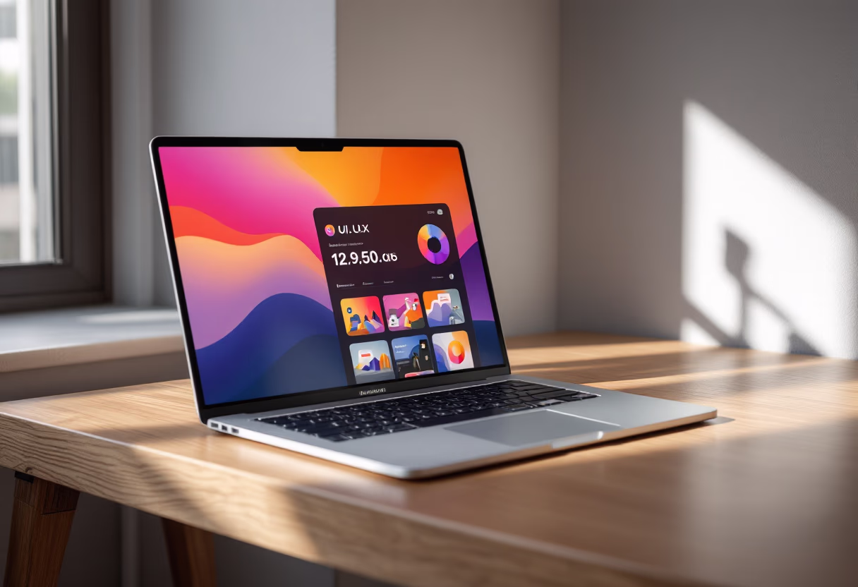 [interface] image of a laptop displaying product interface (for an ai saas company)