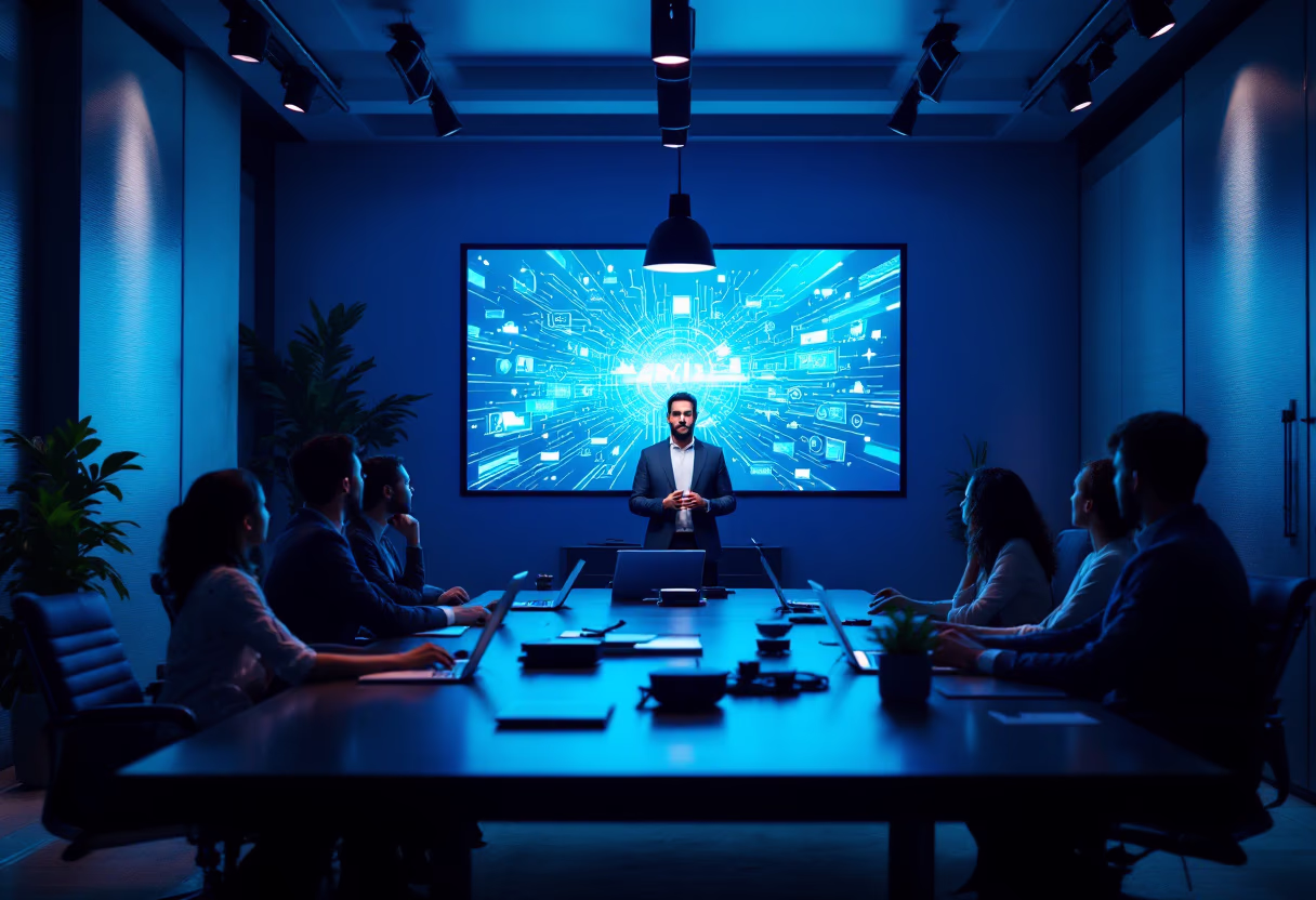 image of office interior for an ai saas company
