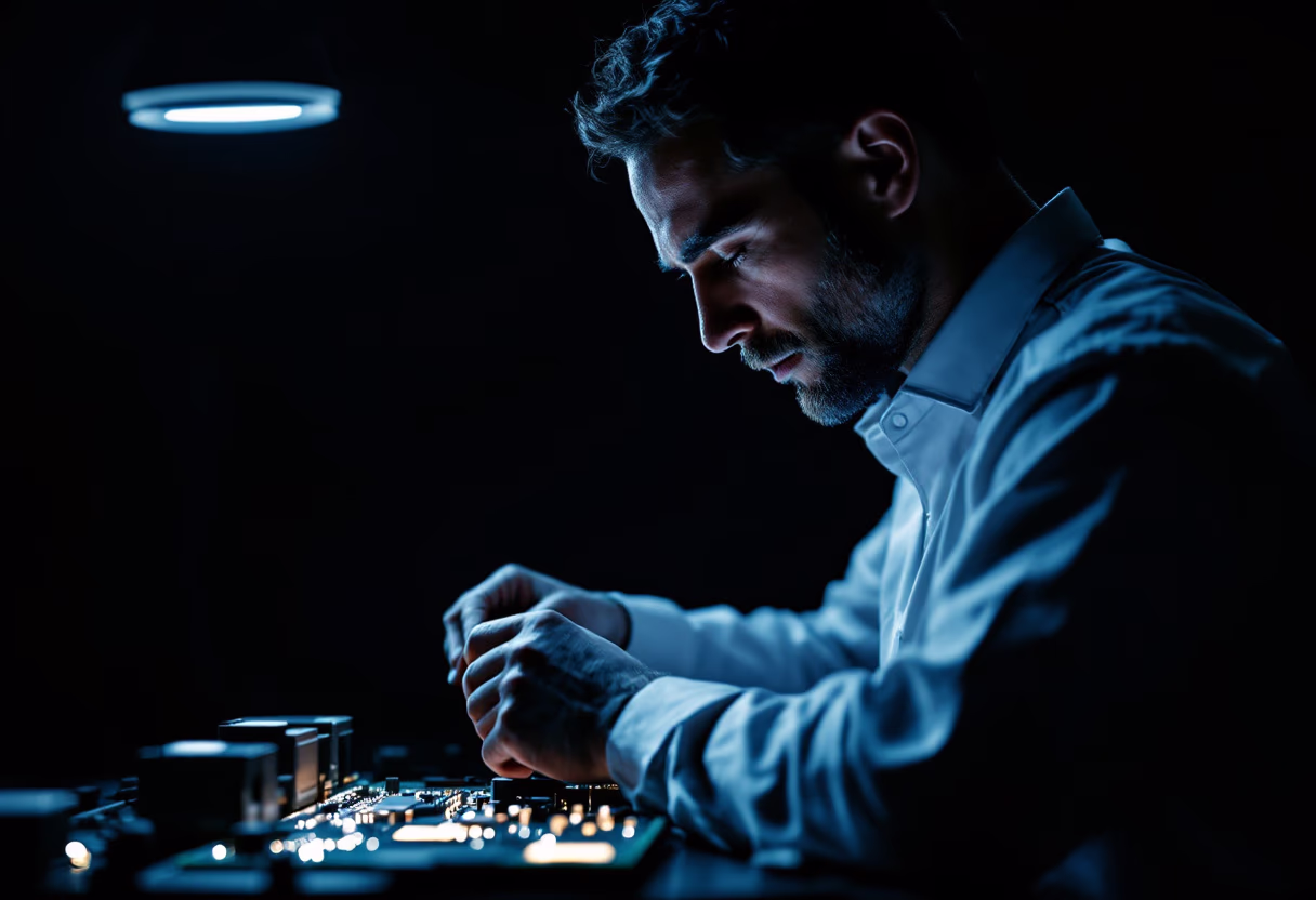 image of quality control check in a manufacturing plant