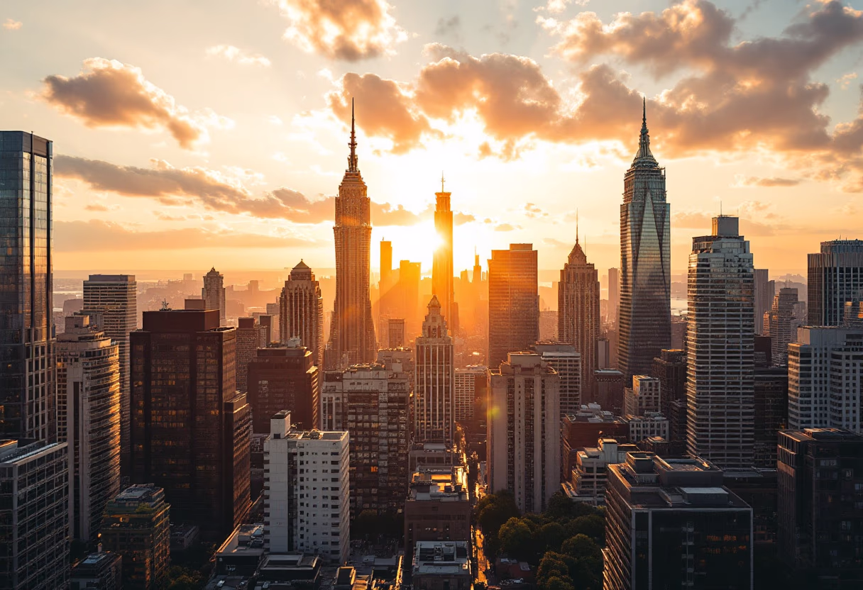 image of a city skyline (for a social media and communication)