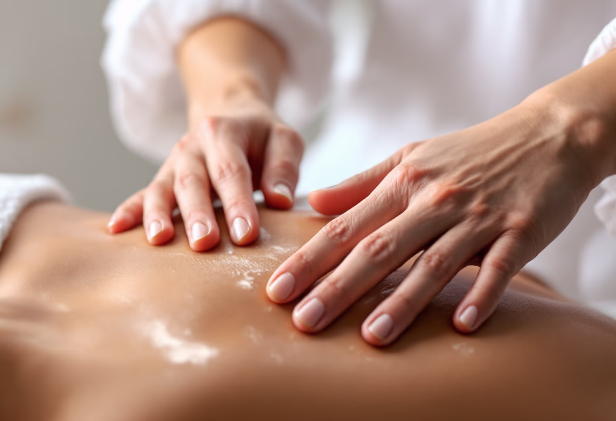 image of spa session (for a wellness center)