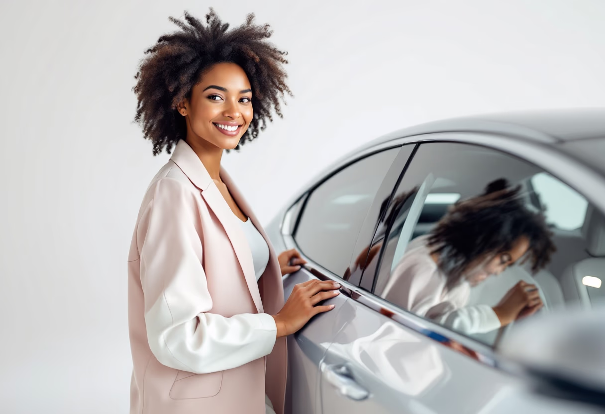 image of a person entering a vehicle for a mobility and transportation