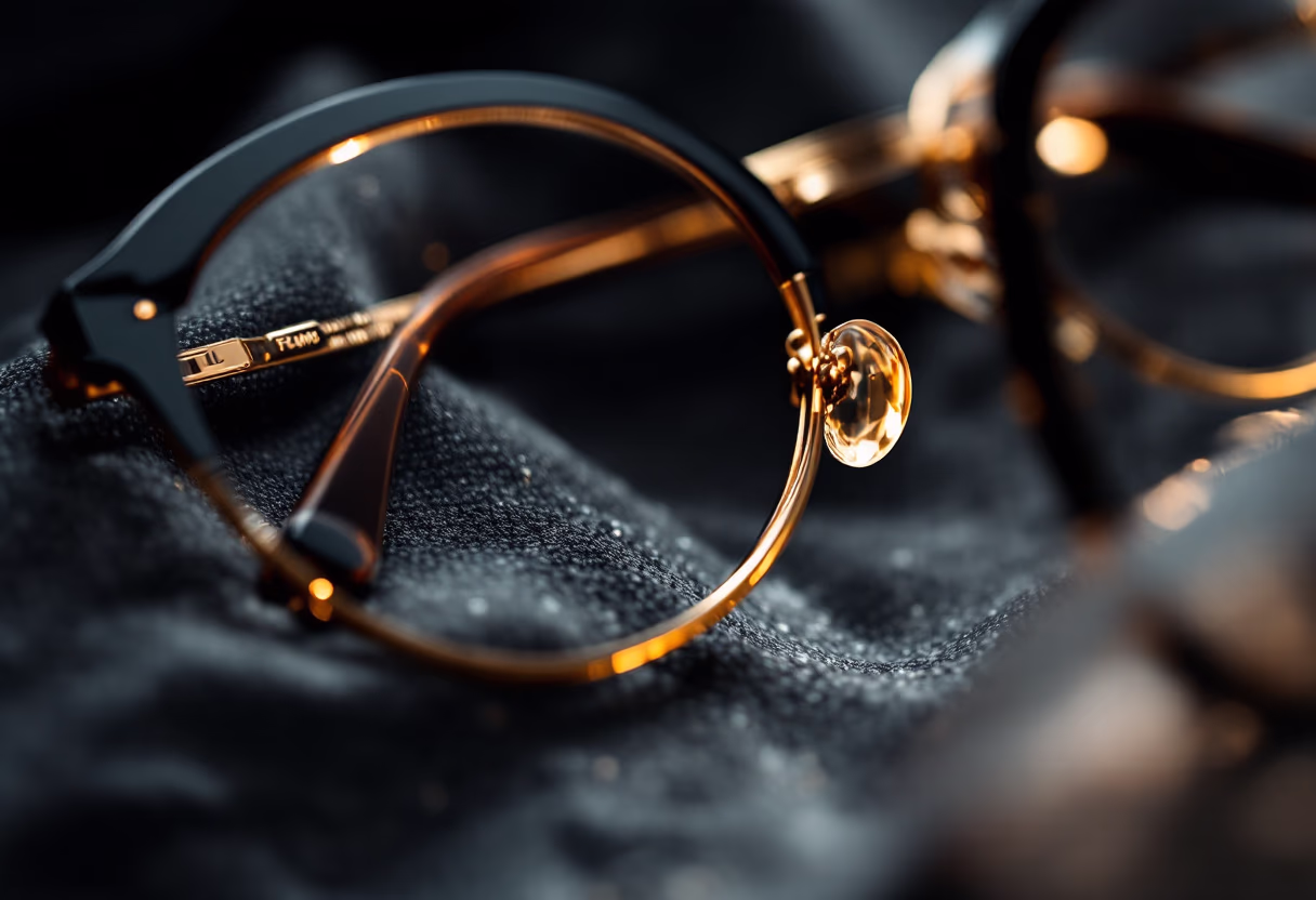 [background image] a happy customer getting new glasses