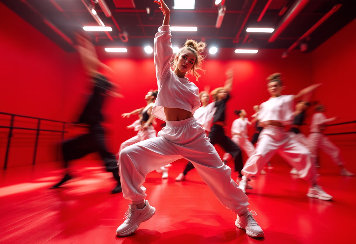 [background image] image of a vibrant dance class in action (for a dance studio)