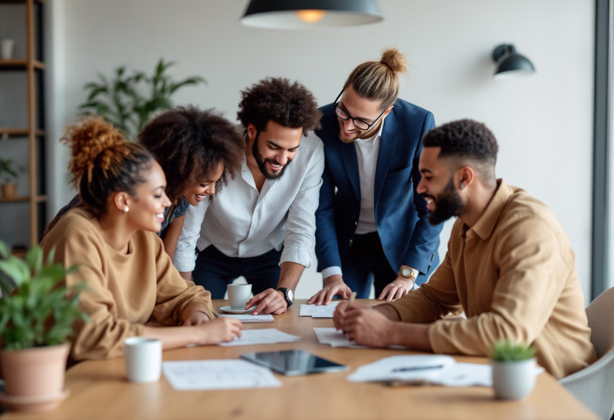 image of team discussion (for a hr tech)