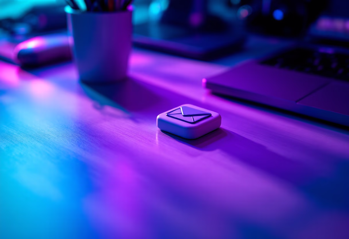 [background image] image of phone and email icons on a desk