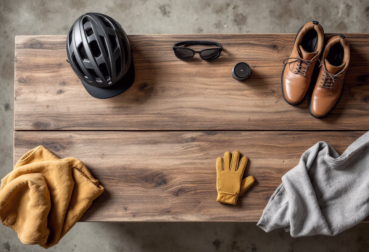 image of cycling apparel for a bicycle shop