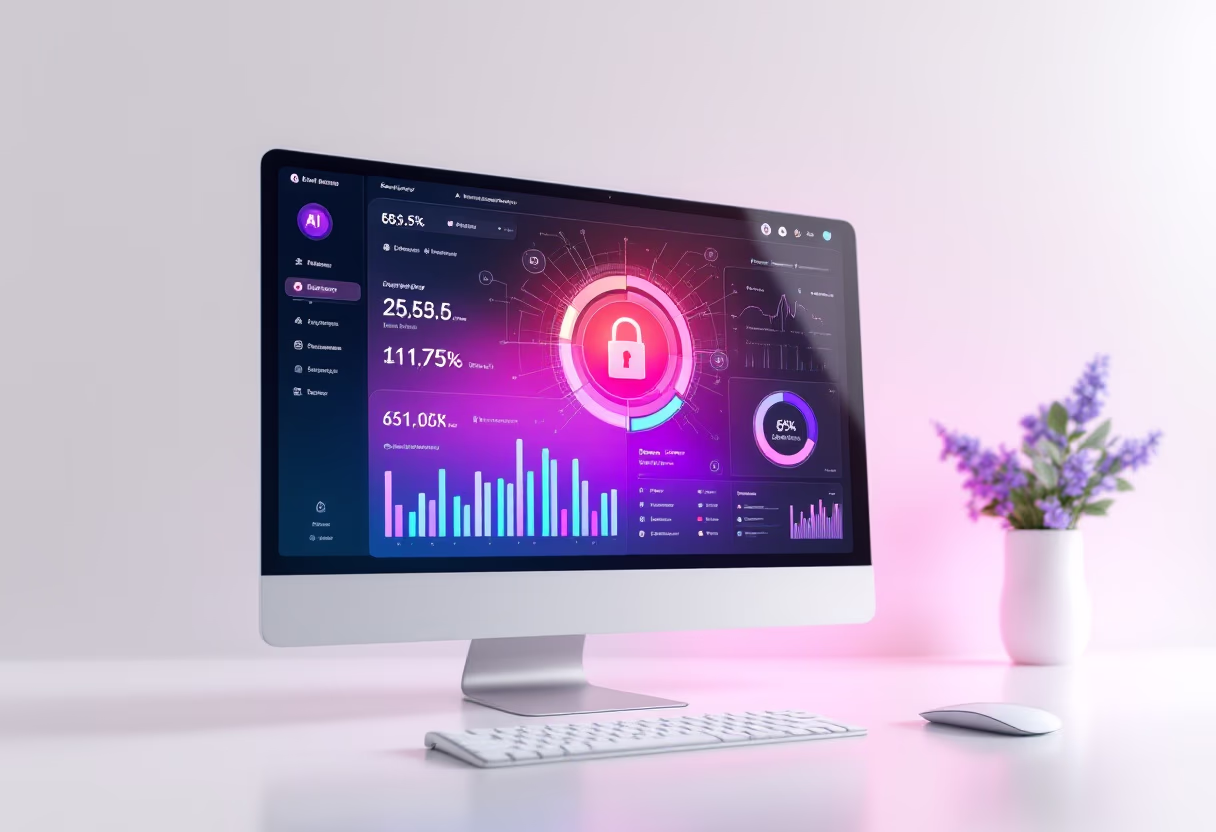 [interface] screenshot of core security functionalities (for an ai cybersecurity company)