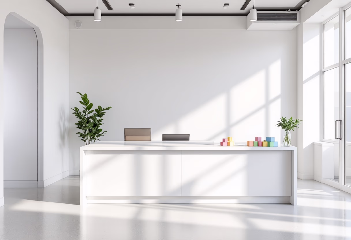 [background image] welcoming reception area (for a preschools & daycare)