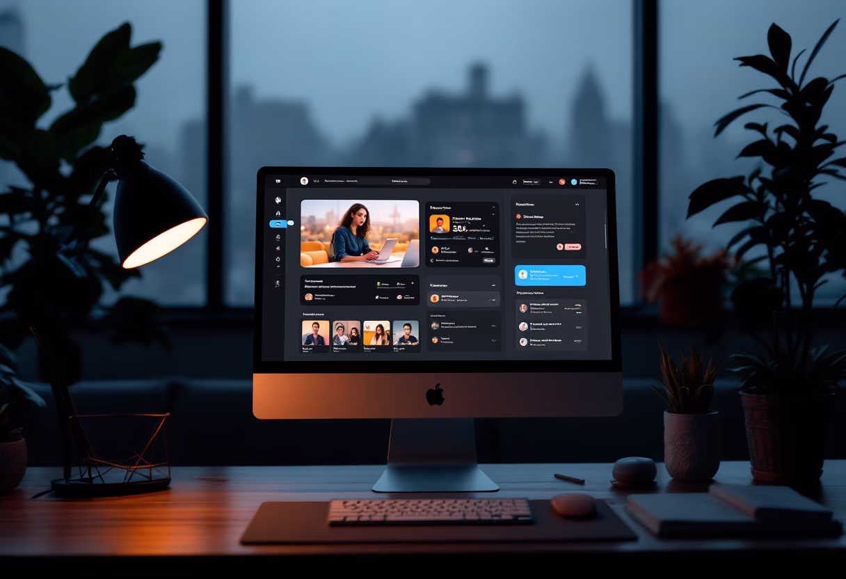 interface screenshot of collaboration interface (for a productivity tools business)