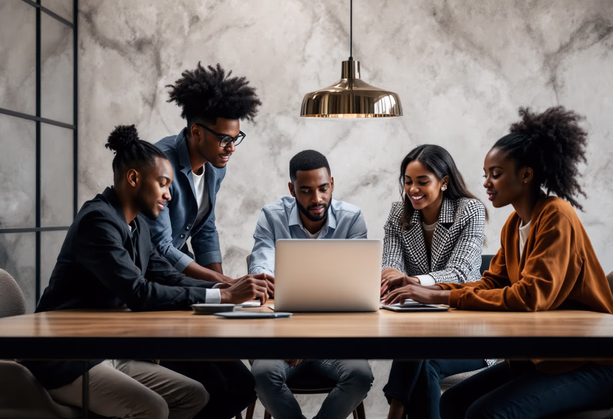 image of diverse group collaboration (for a hr tech)
