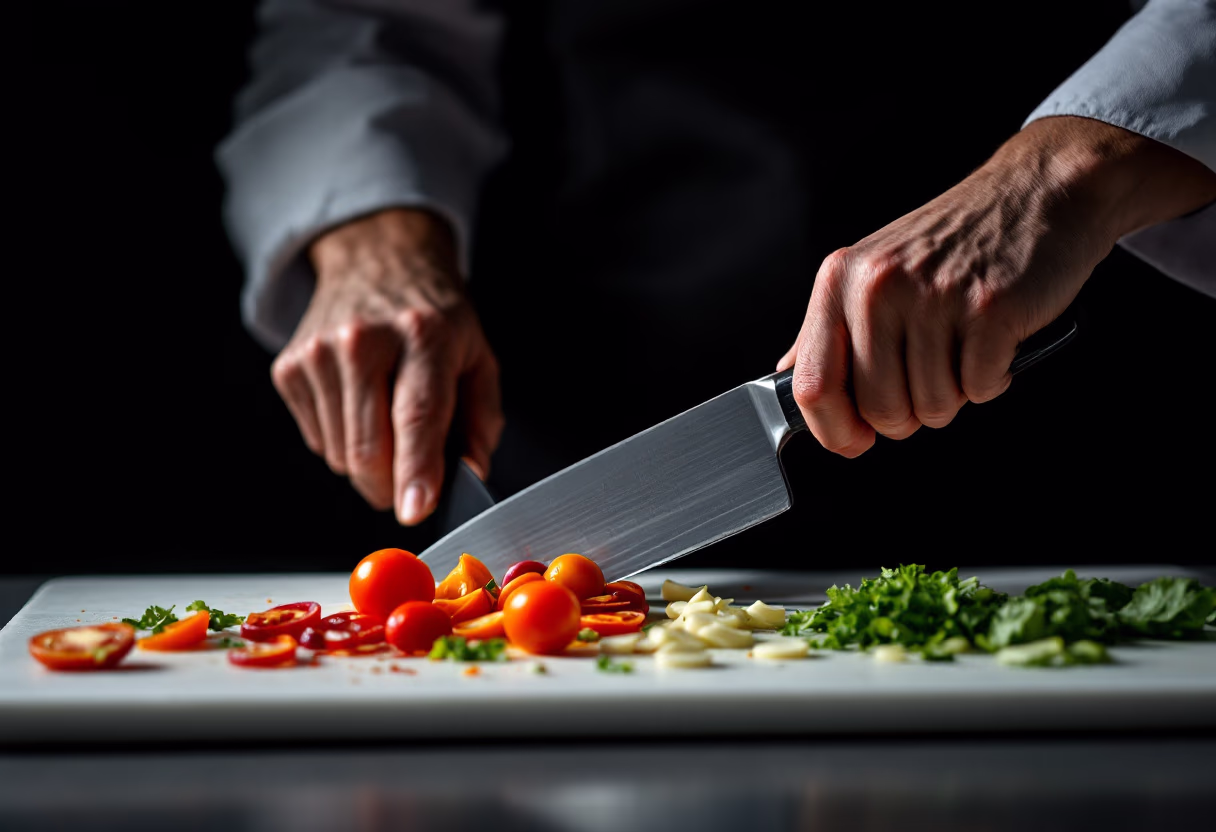image of food preparation process (for a food truck)