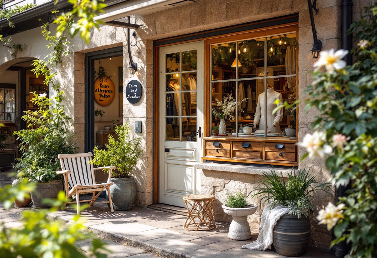 image of a welcoming shopfront (for a tailors & alteration shop)