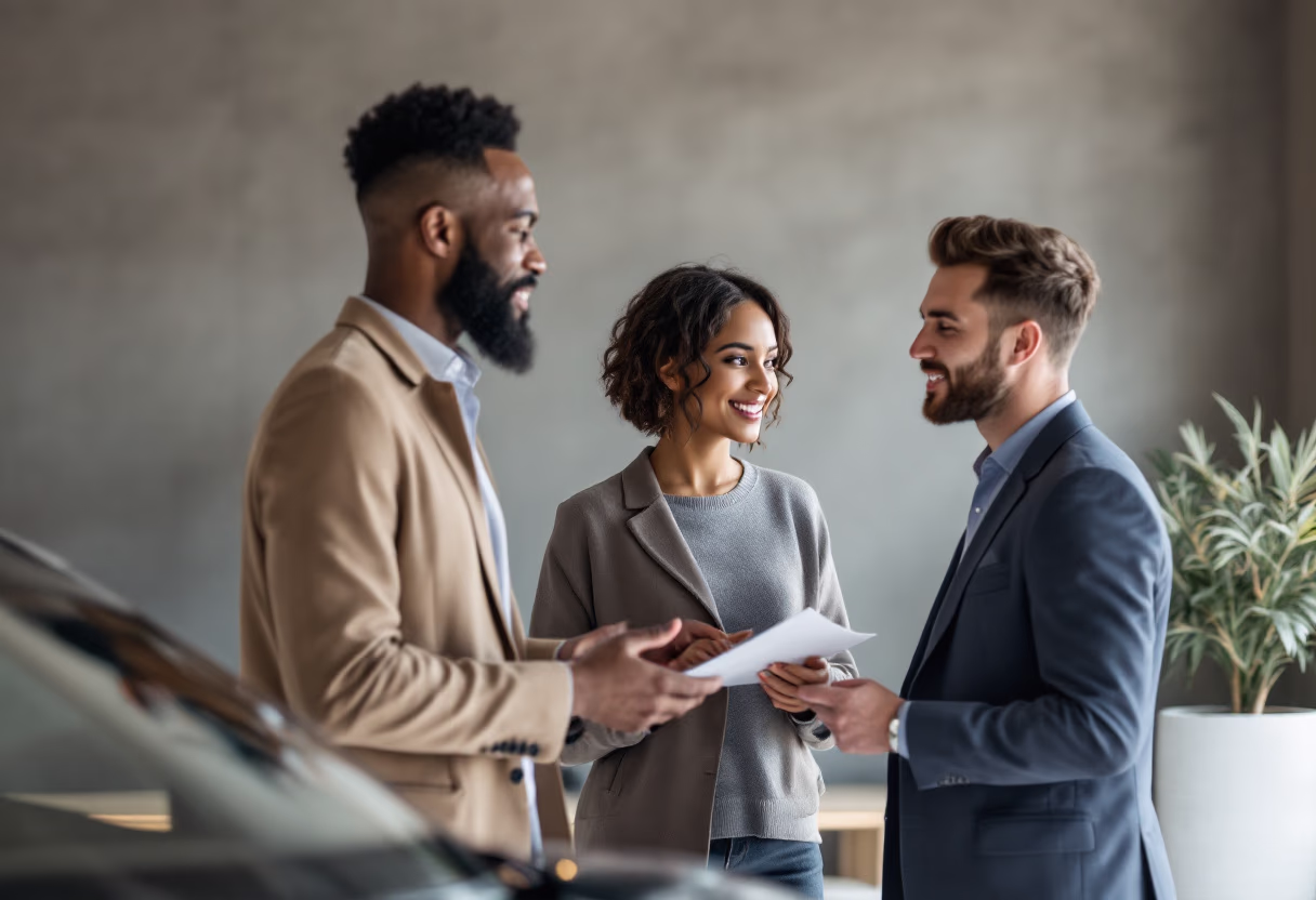 image of staff consulting a customer in an automotive service