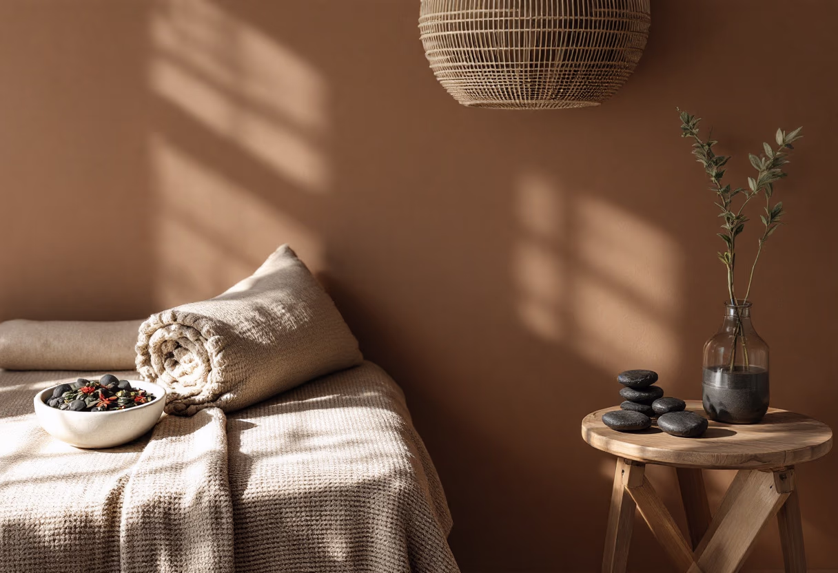 image of a peaceful acupuncture therapy room
