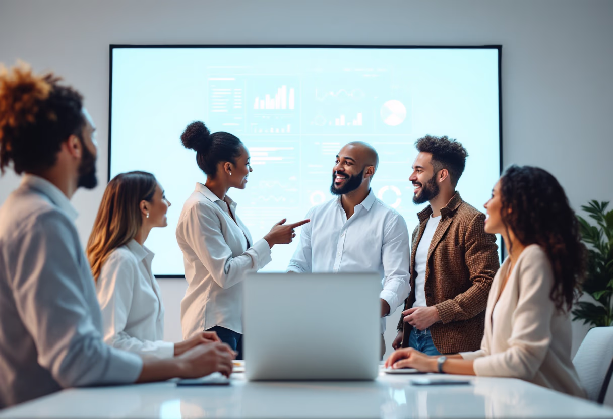 image of team discussion (for a hr tech)